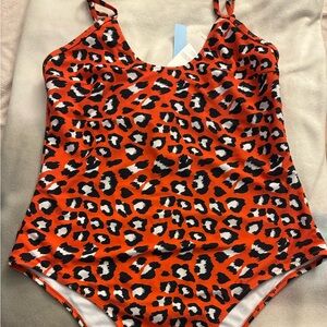 Cupshe Orange Leopard One Piece Swimsuit